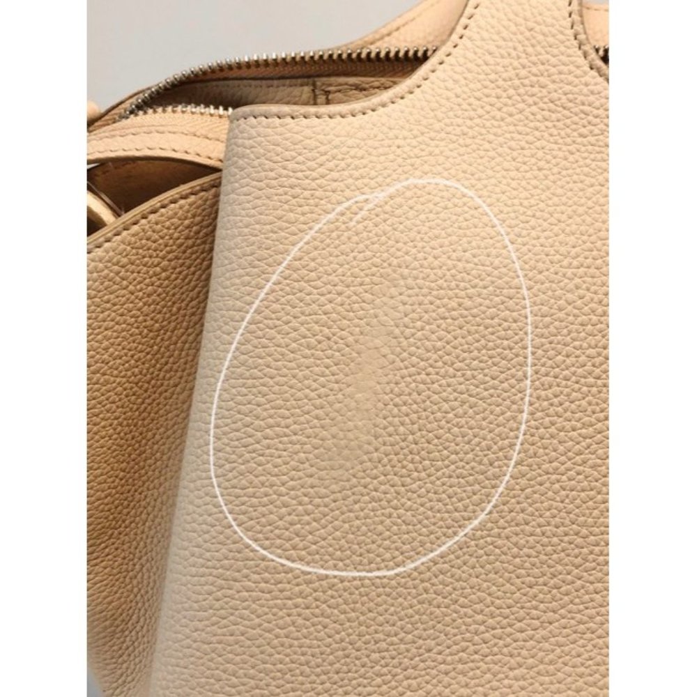 CELINE Tri Fold Small Grained Creamy Calfskin Leather Satchel - Picture 2 of 13